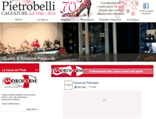 Tablet Screenshot of calzaturepietrobelli.it